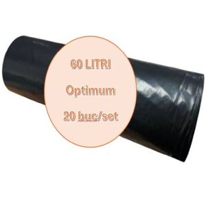 Saci menaj 60litri 20 bucati/set Optimum Negru